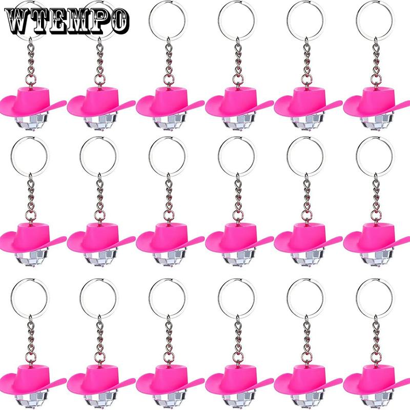 WTEMPO Ковбойская шляпа Мини диско-шар Брелок Блестящий Брелок-подвеска в виде диско-шара DIY Ретро набор брелоков Ключ от машины/Ключ от двери/Сумка Рождественская елка Декор Подвеска