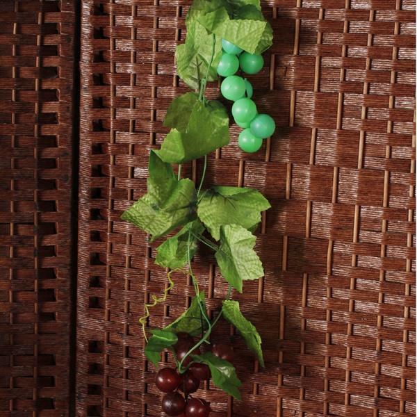 2x Искусственная виноградная лоза Гирлянда из шелковых фруктов для украшения дома и сада