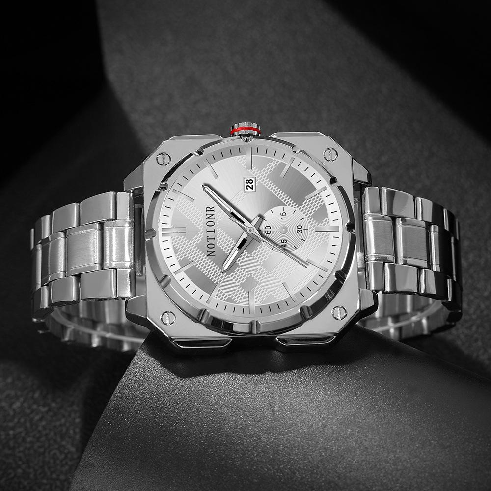 Мужские Модные Часы Квадратные Часы Нержавеющая Сталь Кварцевые Часы Деловые Часы Простые часы Часы с календарем