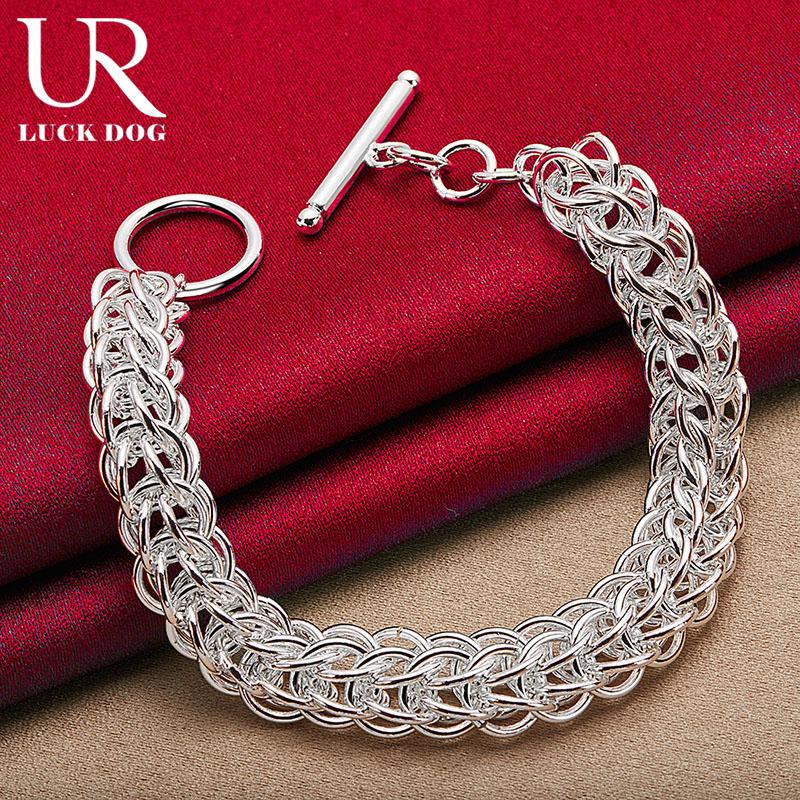 Браслет-цепочка из стерлингового серебра 925 пробы с несколькими кругами, модные свадебные украшения