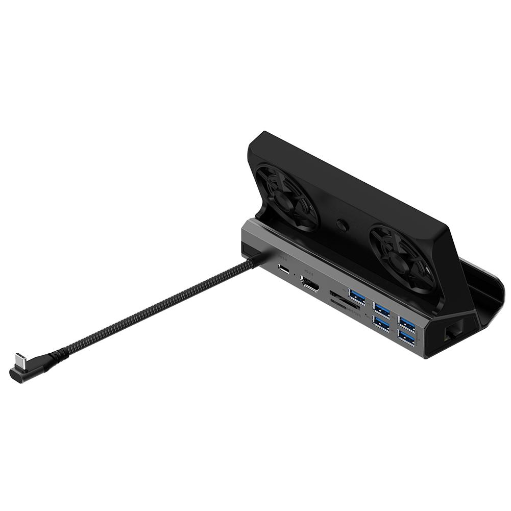 Док-консоль Хаб HDMI-совместимый USB C Док-станция Gigabit Ethernet 1000 Мбит/с Type C USB 3.0 2.0 PD 100 Вт RJ45 для Steam Deck