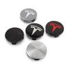 bfxhr7 4pcs For Tesla Model 3  S  X  Y Cybertruck Roadster Car Badge Wheel Center Hub Cap Cover Accessories Auto Styling