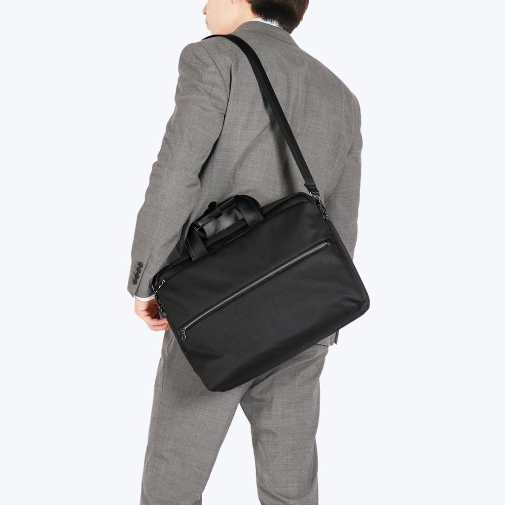 Business Bag Compatible with Can Store 14inch Can Be Set Shoulder Strap Removable Black [World Traveler] Men's "Althea" B4, PC, Up, Lightweight,