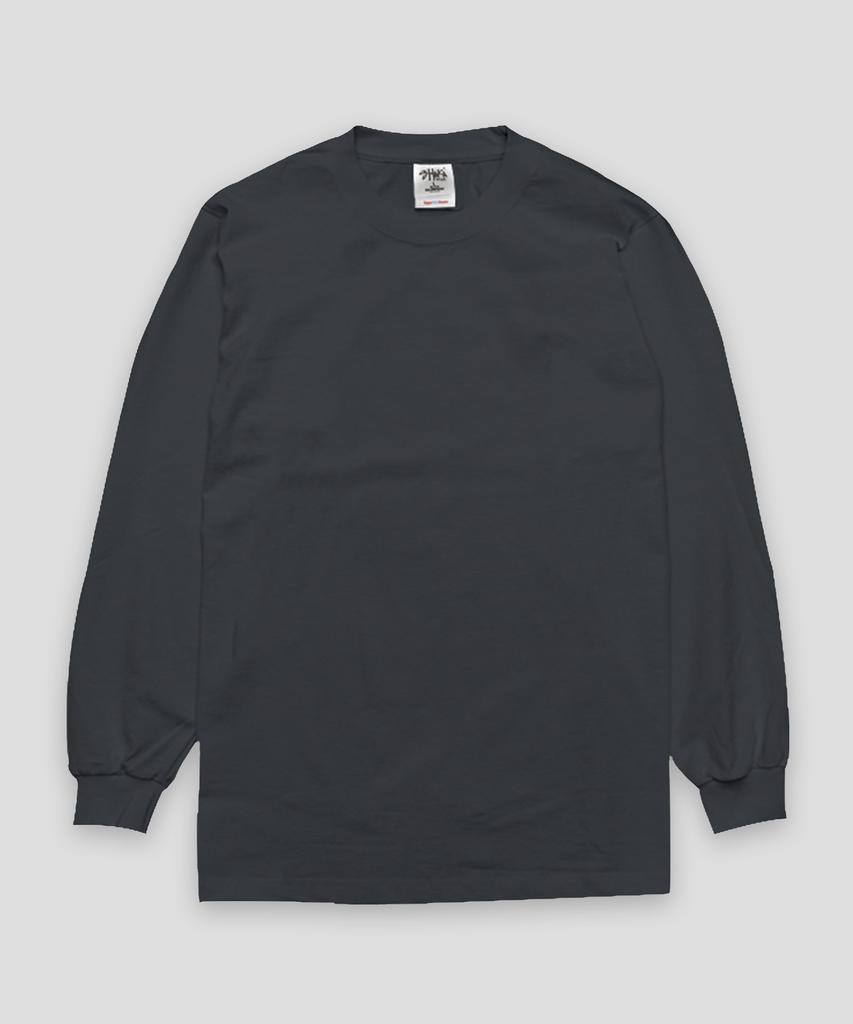 SHAKA WEAR 7.5Oz Max Heavyweight Plain Oversized Long Sleeve Tee_Dark Gray