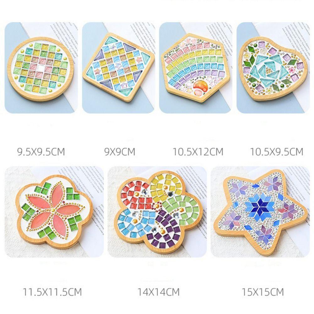Ручная работа своими руками мозаичный коврик для чашки мозаичный стеклянный бамбуковый коврик креативные игрушки ручной работы подставка под стакан