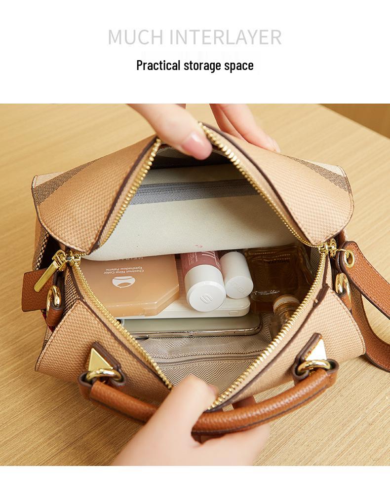 Трендовые женские сумки кроссбоди из клетчатого холста и кожи 2024