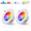 1-4Pack Tuya Bluetooth Smart Downlight 220V 10W RGB WW CW LED Ceiling Lamp With 2.4G Remote Dimmable For Bedroom Living Room