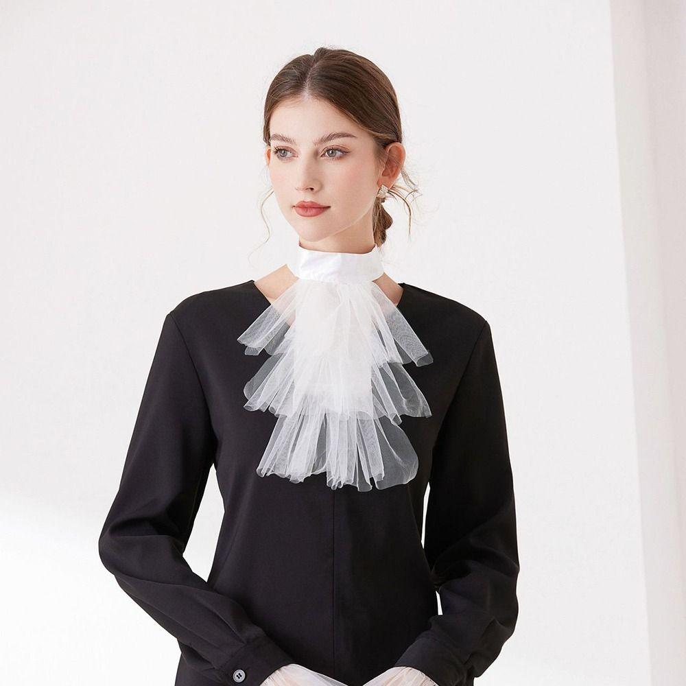 Vintage Elizabethan Neck Ruff Detachable Ruffled Collar Renaissance Collar Cosplay