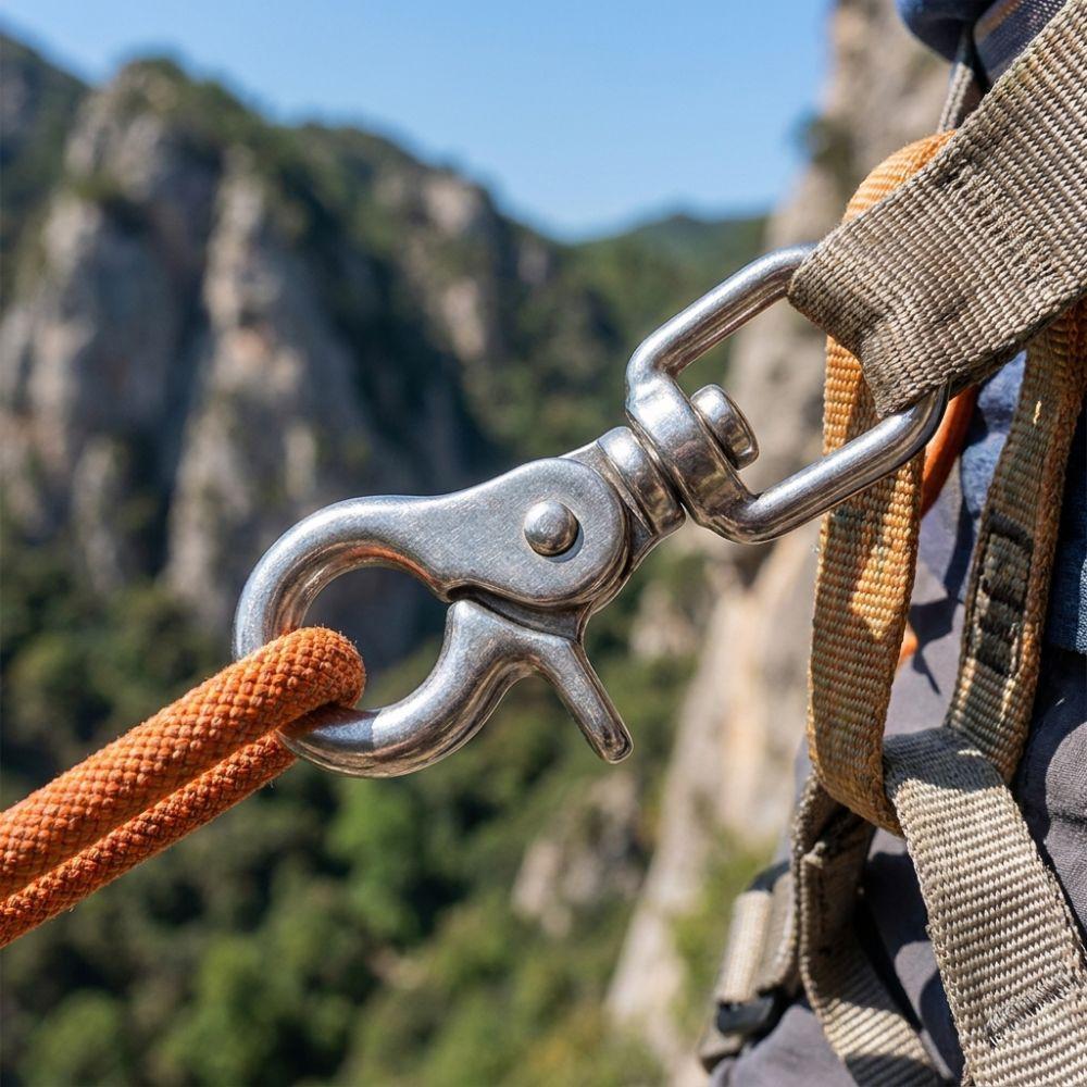 304 Stainless Steel Carabiner Marine Grade Snap Swivels Heavy Duty Trigger Snap Hooks Outdoor