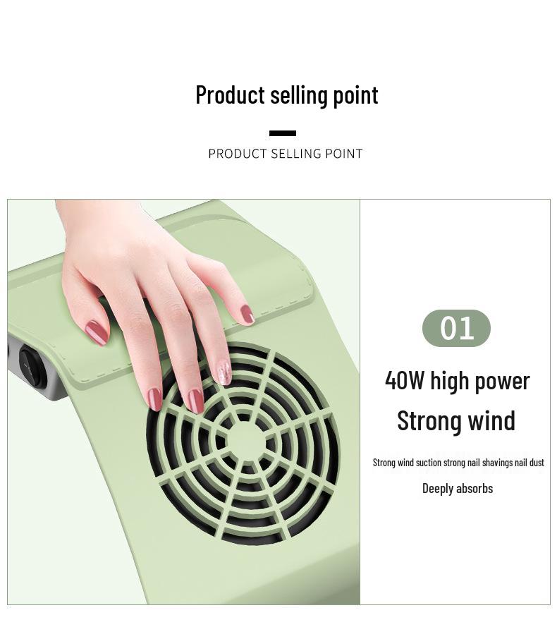 High Power Nail Dust Collector for Salons