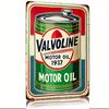 Жестяная табличка  Железная Valvoline Моторное масло 1937 Ретро Металлическое настенное украшение для дома Бара Кафе Гаража Фермерского дома  Рустикальный Зеленый Di