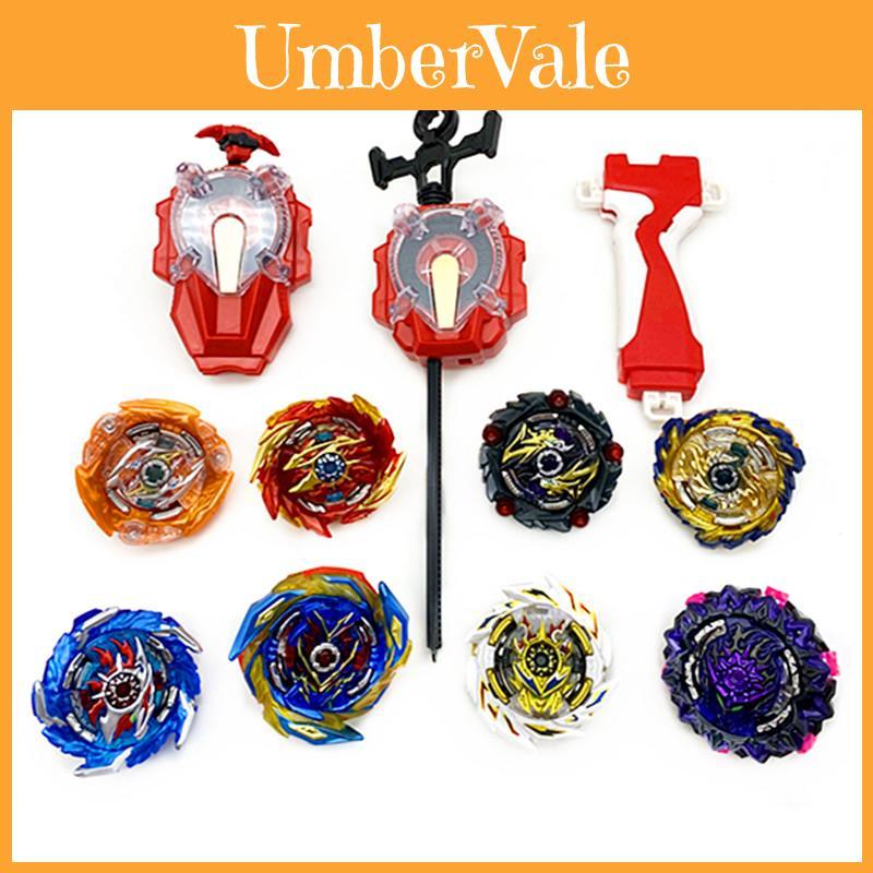 Набор из 8 гироскопов Beyblade Burst Super King с искрящимся пусковым устройством и коробкой для хранения