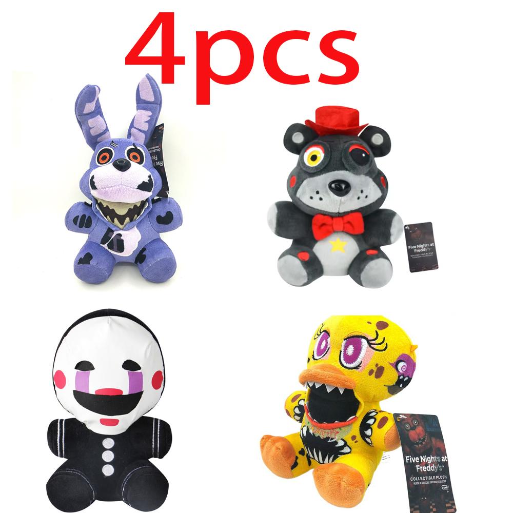 spot  New FiveNight At Freddy Fnaf Cute Plush Toys Game Doll Bonnie Bear Foxy Cartoon Stuffed Dolls Freddy Toys For Children Gif