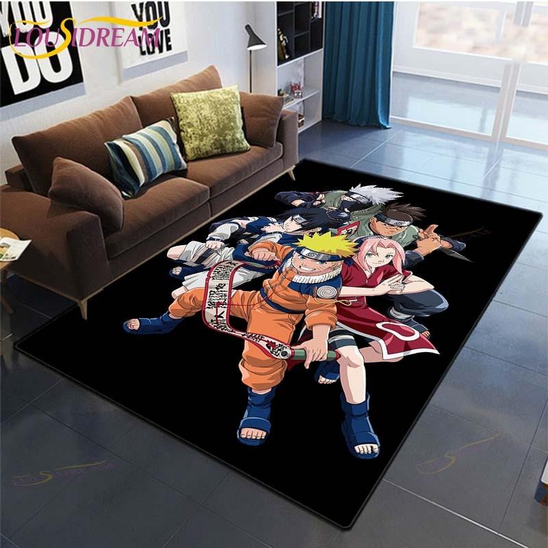 Ковер с рисунком аниме Наруто для гостиной, коврик для спальни, детский игровой ковер, нескользящий коврик для кухни, ванной комнаты