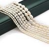 1 нить элегантные бусины из натурального жемчуга белые, уникальные роскошные бусины-разделители в форме риса для самостоятельного изготовления женского ожерелья, браслета на щиколотку, аксессуаров 36 см