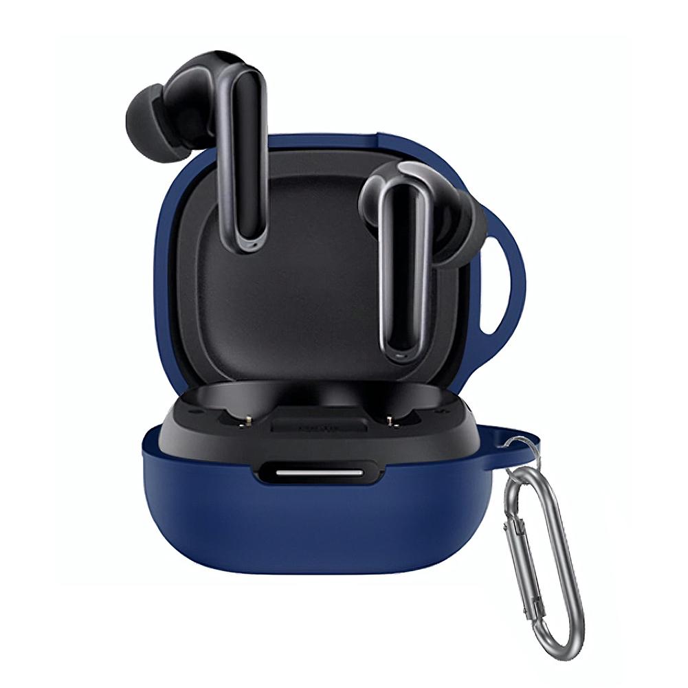 Силиконовый чехол с карабином Защитный чехол-скин Ударопрочный чехол для наушников Чехол-крышка Виден светодиод и логотип для Anker Soundcore P40i