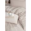 White Square Anthracite Single Duvet Cover Set With Rubber Sheet And 1 Pillow Case