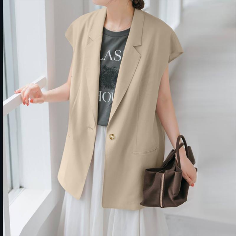 ZANZEA Женский летний свободный повседневный кардиган-жилет без рукавов