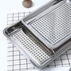 Набор перфорированных подносов из нержавеющей стали ZISIZ для слива и хранения