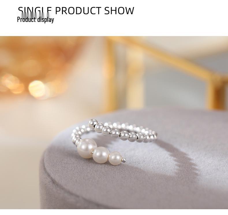 Регулируемое кольцо с жемчугом из серебра 925 пробы Banyan Tree для женщин