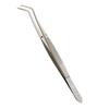 2pcs Dental Surgical Foil Tweezers Oral Stainless Steel Collage Sweezer Cotton Pliers