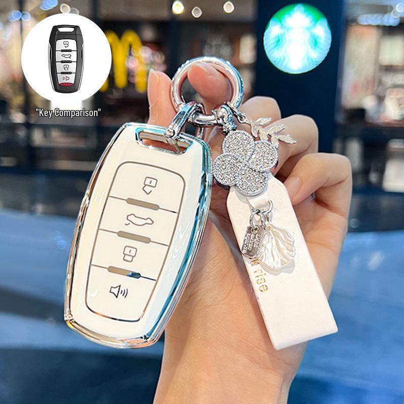 Чехол для ключа для Haval Big Dog 2024: Подходит для 23-мм корпуса Chitu H6, 22-мм пряжки New H9, 19-мм корпуса Old M6 - Простой дизайн