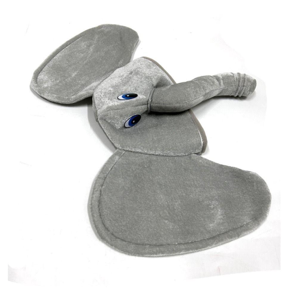 Long Trunk Plush Animal Hat Large Ears Cartoon Costume Cap Funny Kids Plush Elephant Hat Easter