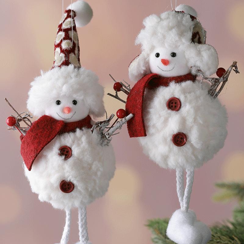 Рождественские украшения, тканевая кукла, подвеска, маленькая фигурка, плюшевый лось, Санта-Клаус, снеговик, елочные украшения, новогодние подарки