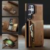 Non-Slip Vintage Wallet Case for Samsung Galaxy S24 Ultra S24ultra S23 FE S22 Plus Shockproof Leather Card Holder Cases