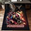 1PC Custom Name Urban Football Helmet Art Theme Floor Mat Ideal for Living Room, Game Rooms, Office, Bedroom,Floor Mat Playful Design229