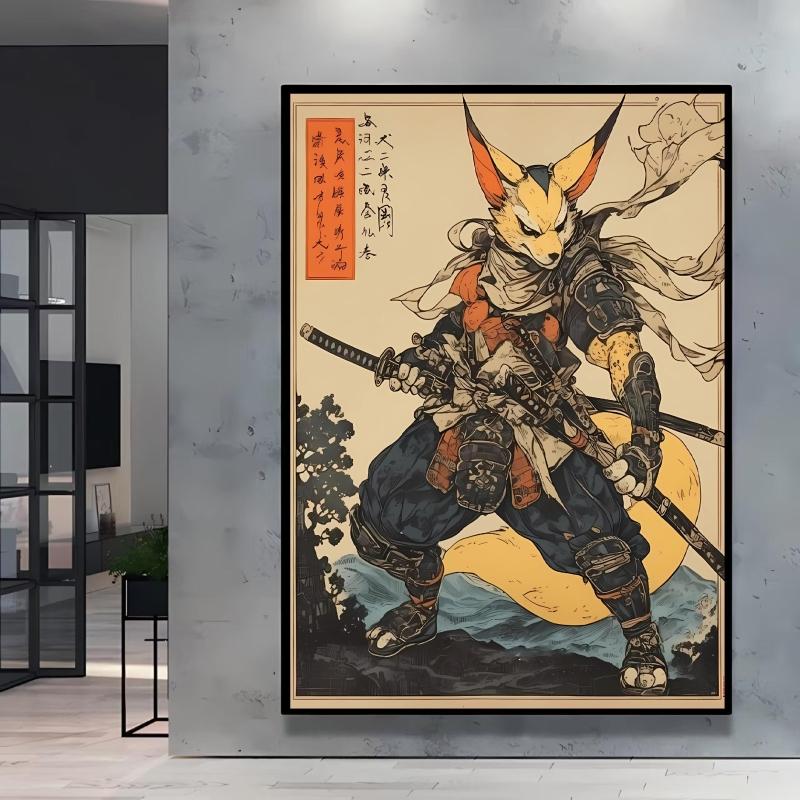 Japanese Classic Anime Pokemon Pikachu Retro Canvas Poster Prints Cartoon Picture Home Children's Room Decoration Holiday Gift
