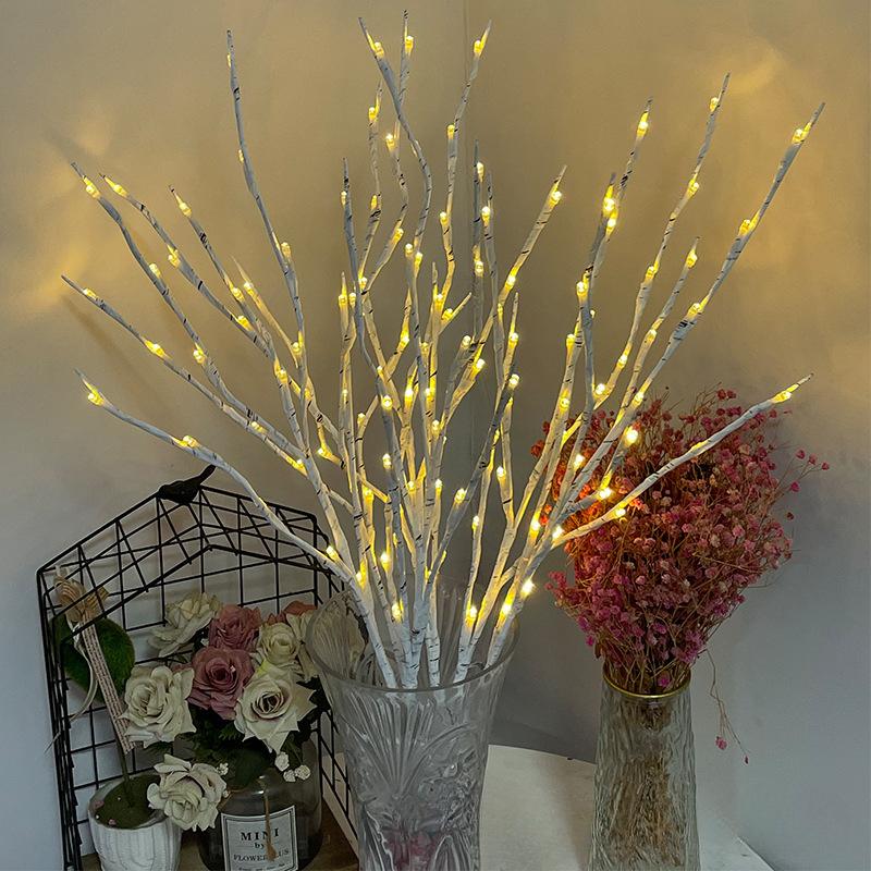 20 Bulbs LED Tree Branch Light Artificial Tree Branch Lamp Mini Christmas Twinkle Tree Branch Night Light DIY Party Decorations