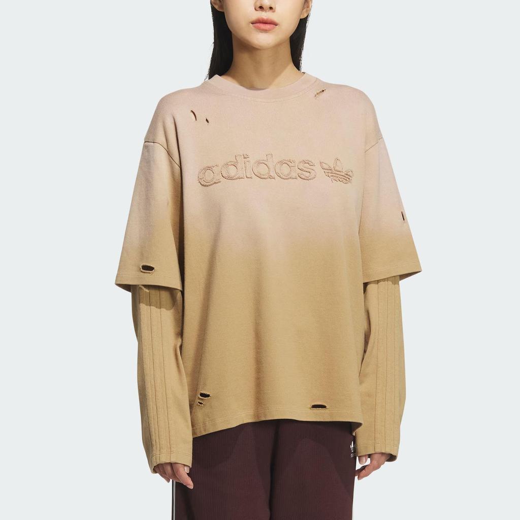 adidas Женская футболка 2-в-1 Originals с длинным рукавом Cardboard Yellow KS8496