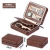Portable PU Leather Watch Box Display Case Storage Travel Watch Organizer Holder Zipper Exquisite Durable Men Women