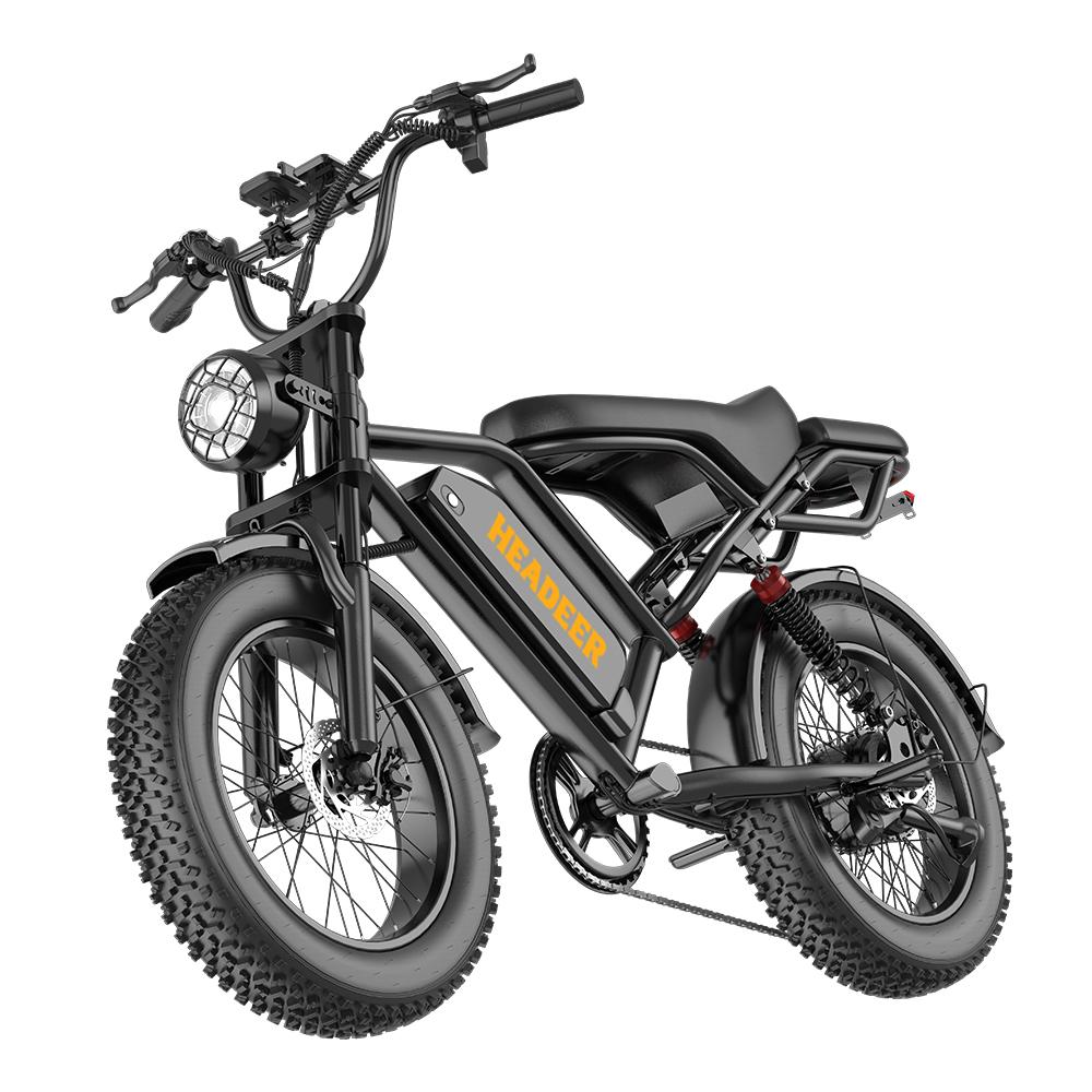 HEADEER BK20 Adult E-Bike 48V20AH Battery 750W Motor Electric Bicycle 150KG Load 80KM Range 20 Inch Fat Tires Off-Road E-Mountain Bike