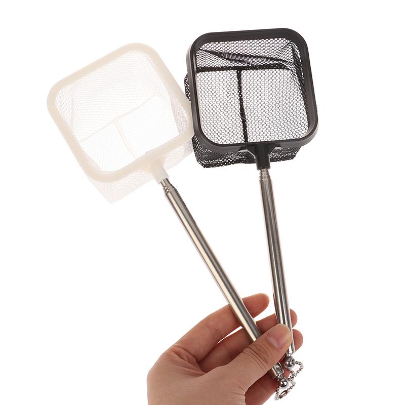 1 шт. аквариумная квадратная рыболовная сеть, выдвижная длинная ручка, рыболовные снасти для ловли рыбы, креветок, танк, чистые рыболовные снасти