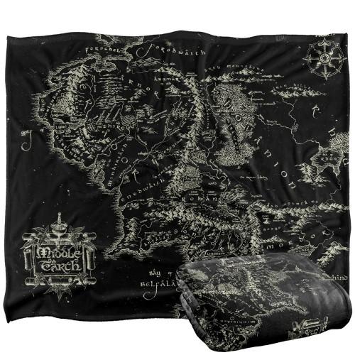 LORD OF THE RINGS Плед с картой мира