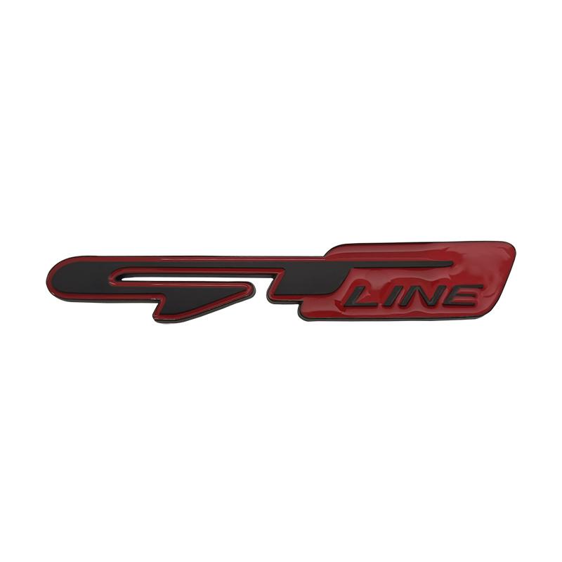 XWGZ4 3D Metal Car Tuning Atuo Emblem Sticker GT Line Decals For Kia Forte Ceed For Hyundai i30 solaris tucson For Peugeot 206 308 208