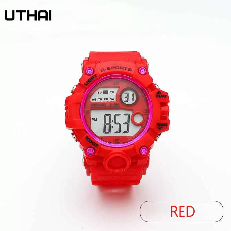 UTHAI CE133 New Children's Electronic Watch ins Jelly Sports Watch for Boy Girl Waterproof Alarm Clock Multifunctional Watch