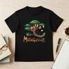 Kids Summer Crewneck Short Sleeve Tee, Cartoon Baobab Tree Print Casual Top