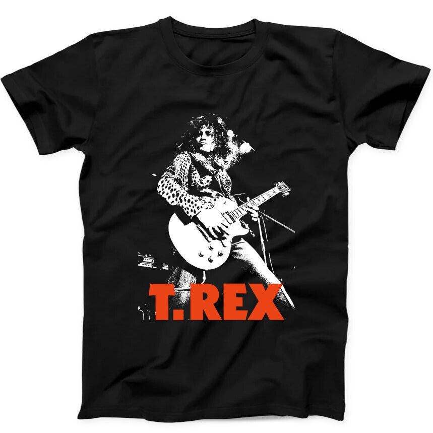 T.Rex Рок-группа Марк Болан Музыка Трекс Бестселлер Подарок Футболка Черная Футболка 54 Унисекс Футболка