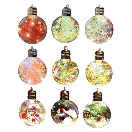 Рождественское украшение LED световые шары мягкое окружающее свечение небьющийся ПВХ праздничные огни праздничный светящийся шар