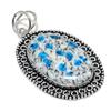 K2 Azurite Gemstone Handmade 925 Sterling Silver Jewelry Pendant 2.56" F9t47