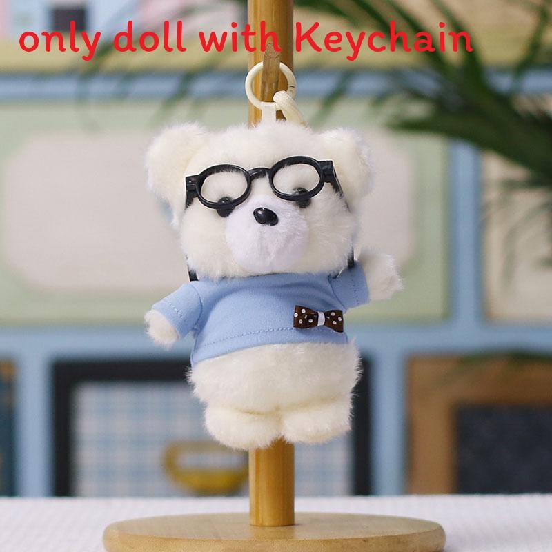 Plush Bear Keychain With Glasses For Wedding Decor And Gift For All Ages