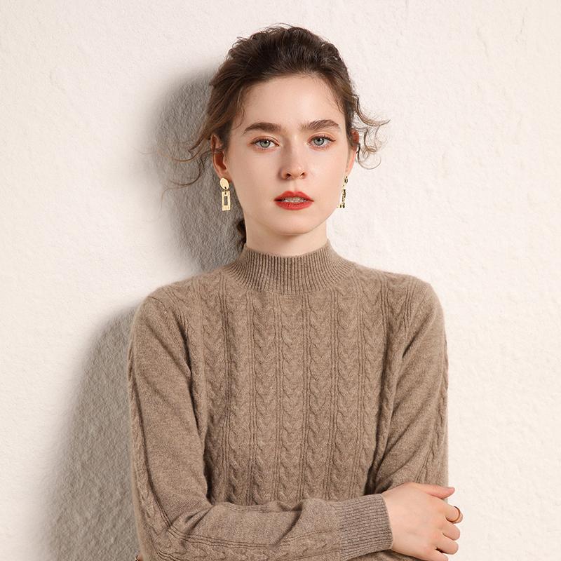 Женский кашемировый свитер Qinghe кашемир 100% кашемир, женский осенне-зимний кашемировый свитер, мягкий и теплый