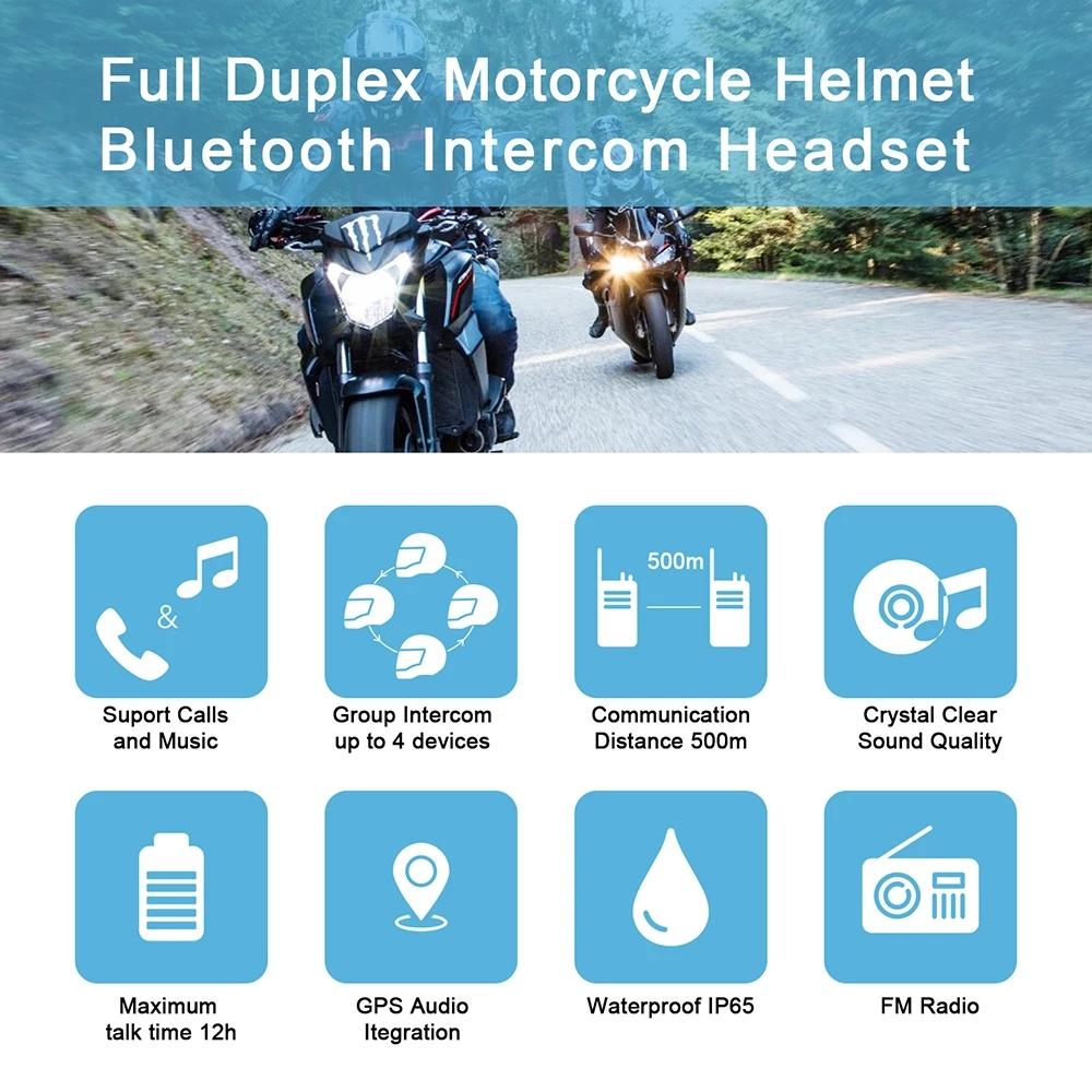 GOCOM4 мотоциклетный Bluetooth-интерком шлем коммуникатор гарнитура FM Ridao домофон Intercomunicador для 4 гонщиков PK V4 PLUS