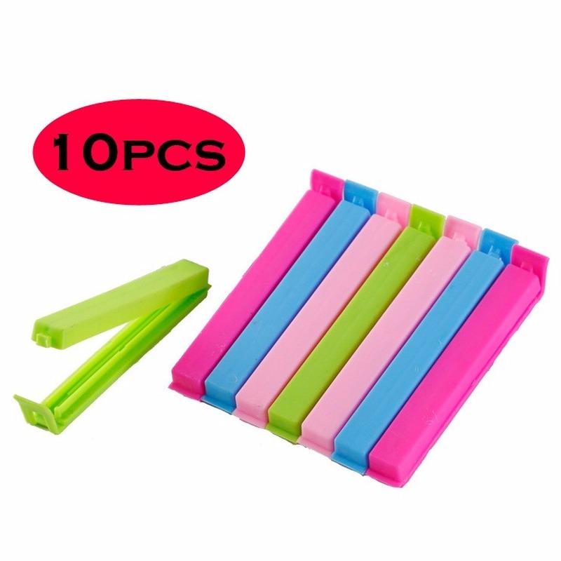 10 Pieces/lot Home Storage Organizer Kitchen Tool Food Snack Sealing Bag Clips