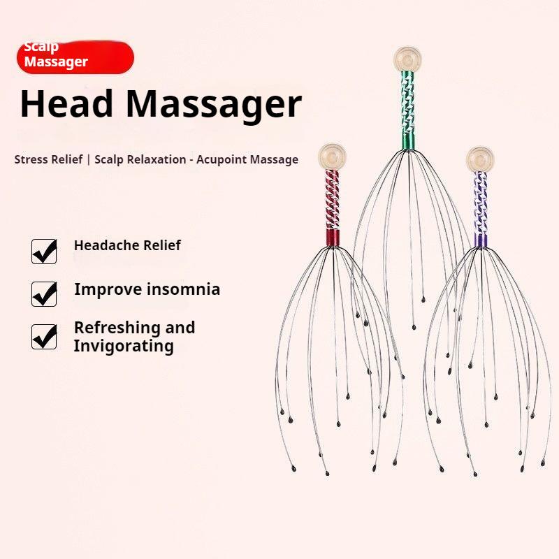 Массажер для головы «Осьминог», извлекатель душ, захват и проглатывание, артефакт «почесать голову», зуд кожи головы, меридианы, почесывание макушки головы
