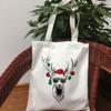 Женская сумка через плечо в стиле хип-хоп, панк, Harajuku, рождественская холщовая сумка с принтом оленя, винтажная повседневная сумка-тоут, сумки-шоппер большой вместительности