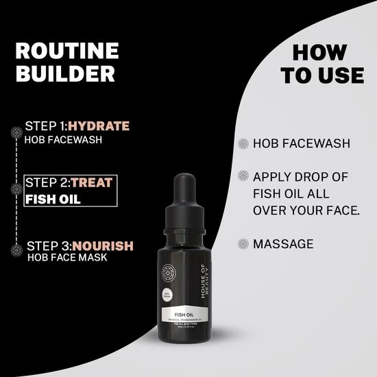 HOUSE OF BEAUTY Сыворотка из рыбьего и арганового масла с первой в Индии сывороткой с омега-3 для сухого типа кожи, придающей коже здоровый вид (Размер: 10мл)